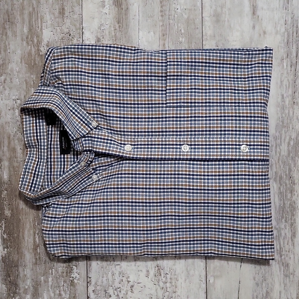 Arrow Checkered Casual Button Down Shirt